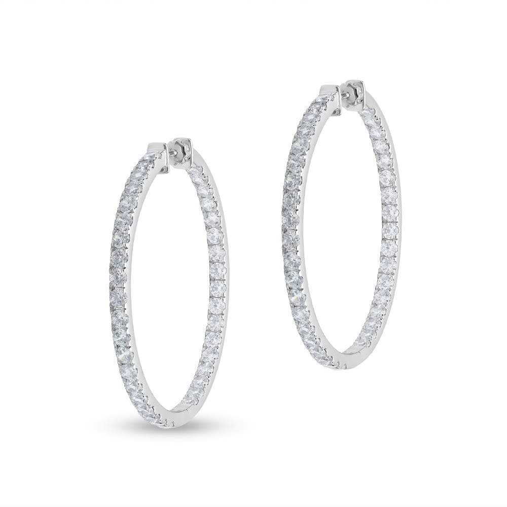 Diamond Hoop Earrings