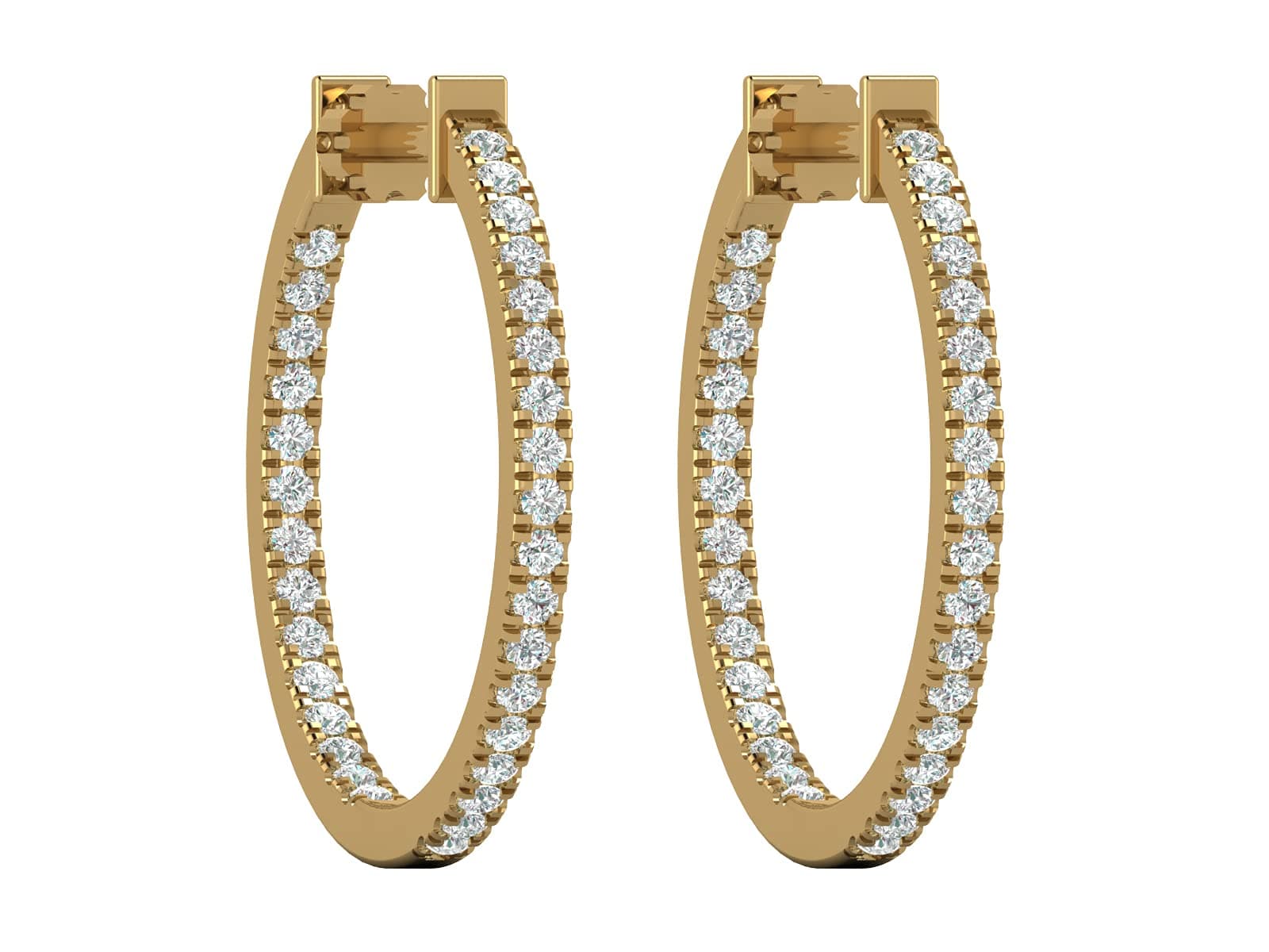 Diamond Hoop Earrings