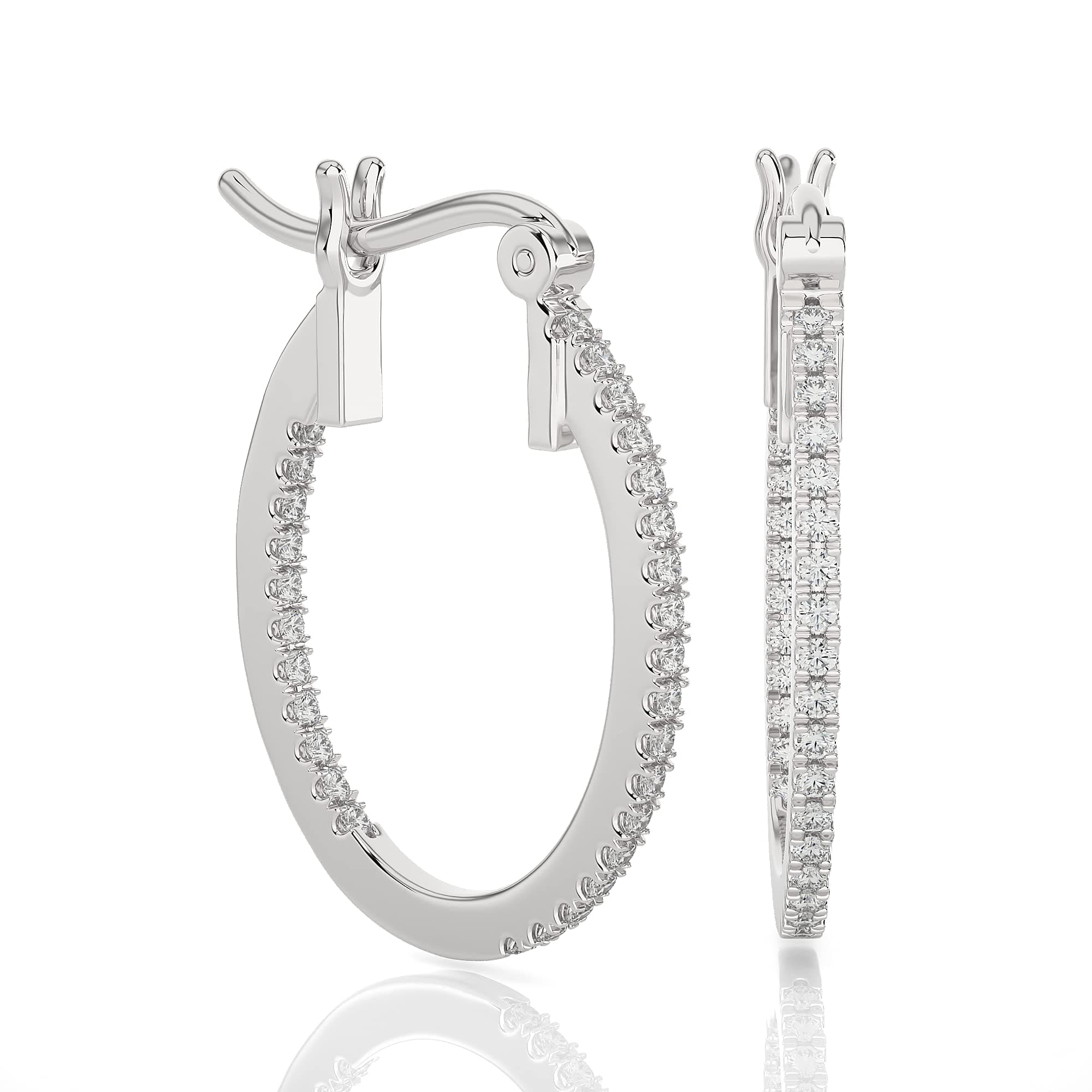 Diamond Hoop Earrings