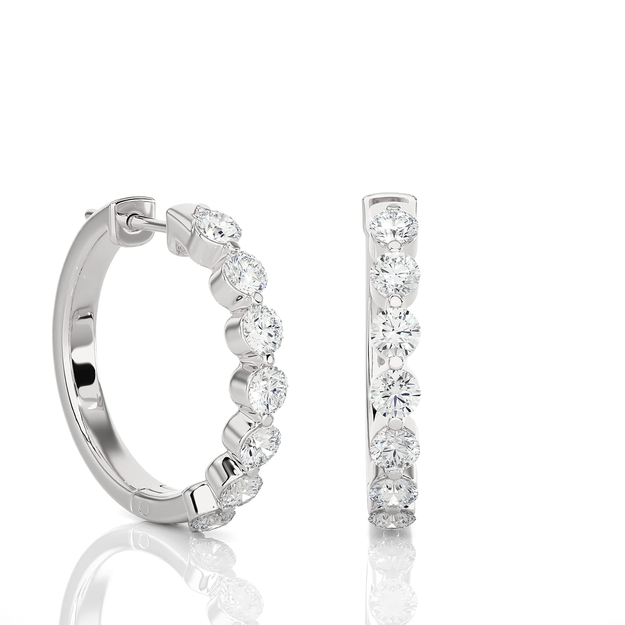 Diamond Hoop Earrings