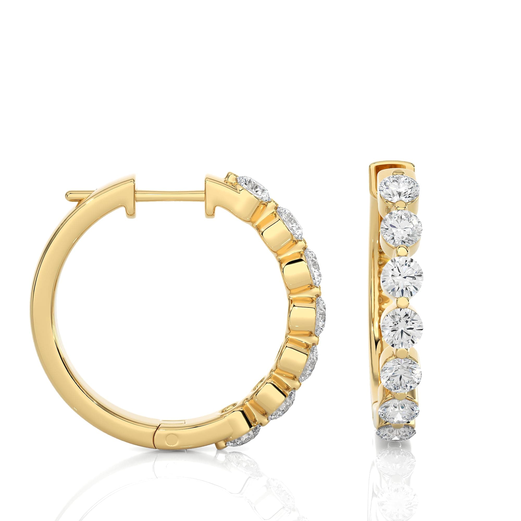 Diamond Hoop Earrings