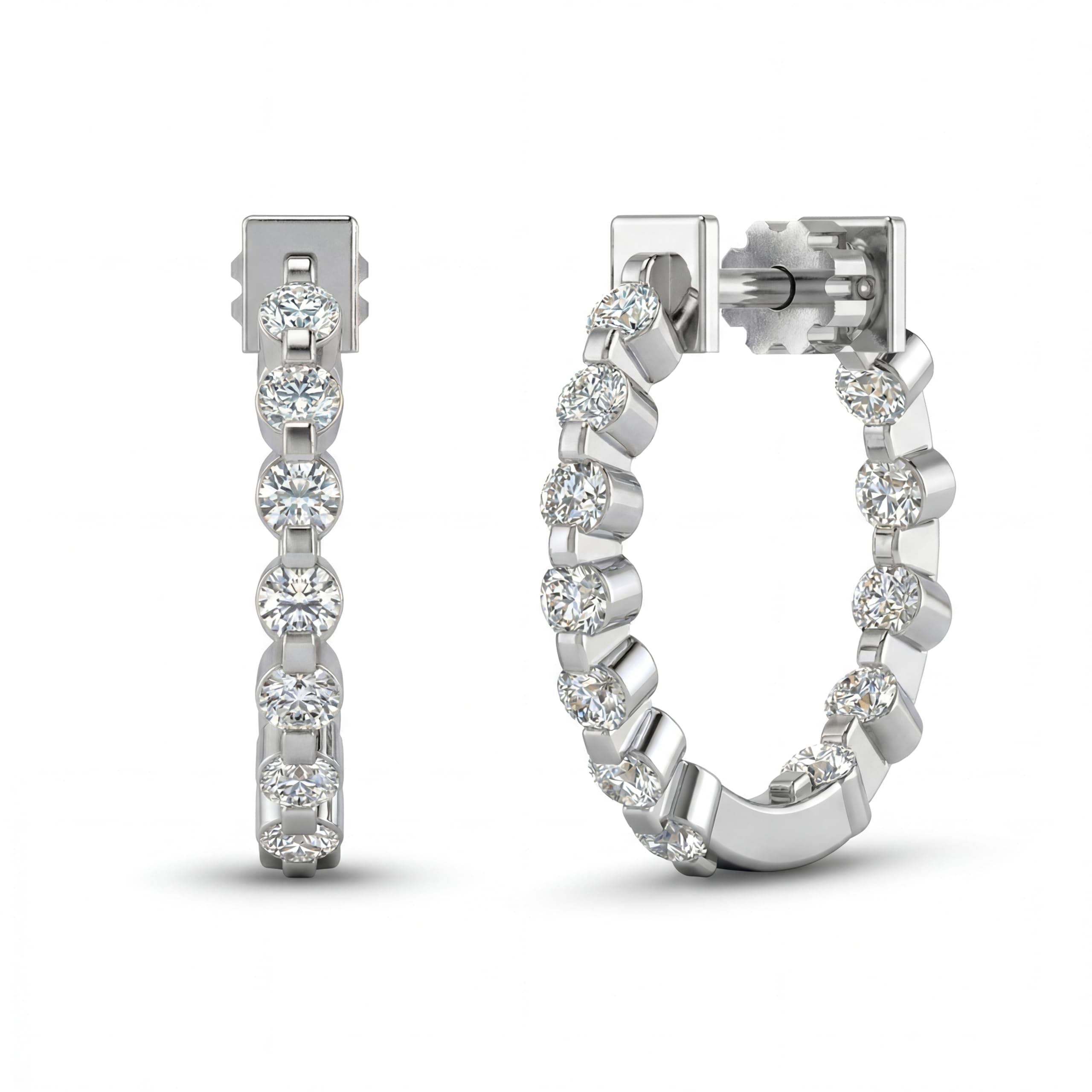 Diamond Hoop Earrings