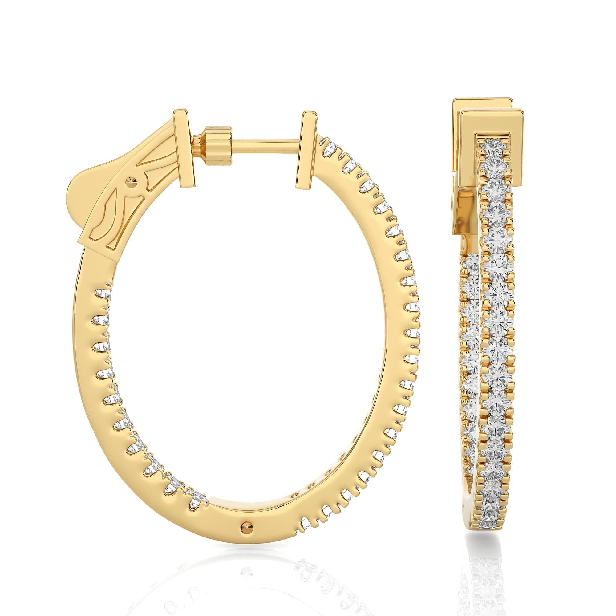 Diamond Hoop Earrings