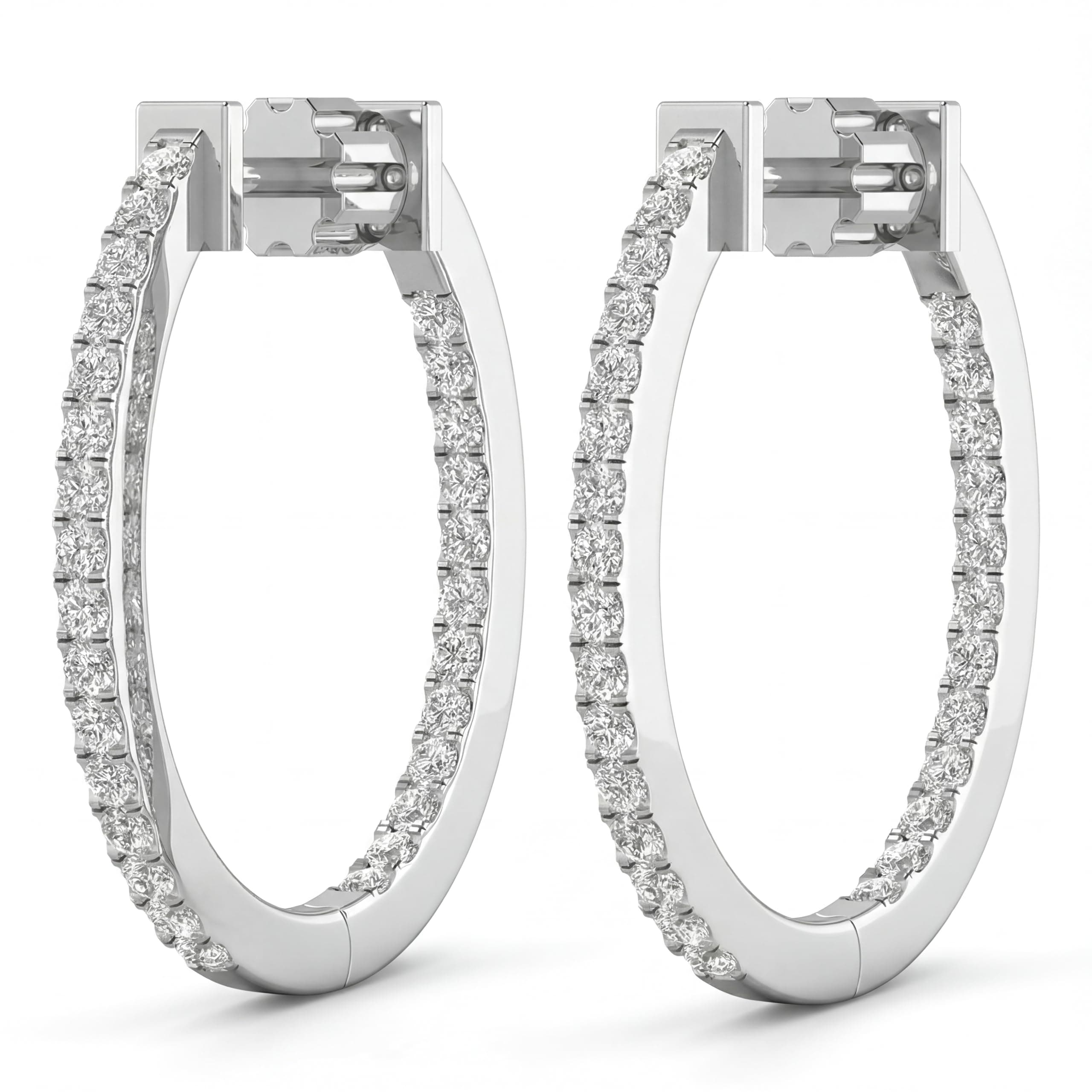 Diamond Hoop Earrings